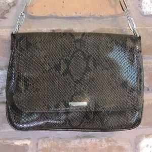 Nine West Black and Gray Snakeskin Shoulder Bag